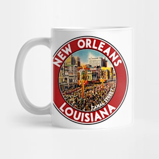 New Orleans Louisiana Mardi Gras Canal Street Vintage Travel Mug